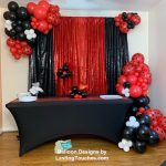 Red, Black, White Ballons & Event Decor